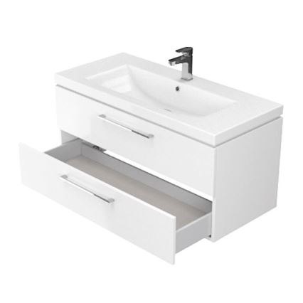 Cersanit S801-149-DSM - Dulap de baie suspendat cu lavoar LARA, 80 x 46 x 45 cm, alb