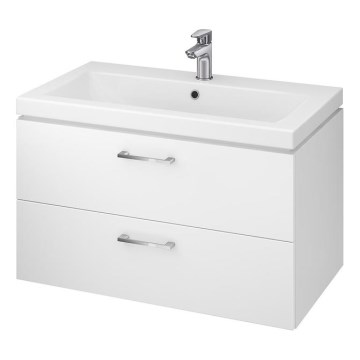 Cersanit S801-149-DSM - Dulap de baie suspendat cu lavoar LARA, 80 x 46 x 45 cm, alb