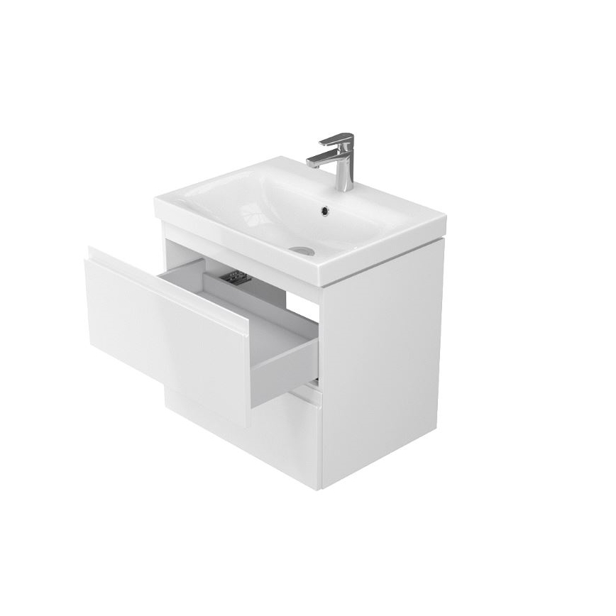 Cersanit S801-223-DSM - Dulap suspendat pentru baie cu lavoar MODUO 60x57x45 cm alb lucios