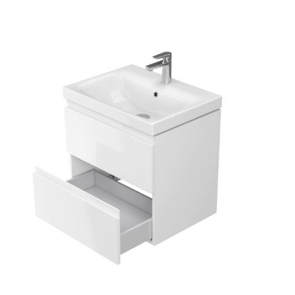Cersanit S801-223-DSM - Dulap suspendat pentru baie cu lavoar MODUO 60x57x45 cm alb lucios