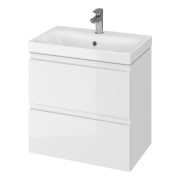Cersanit S801-227-DSM - Dulap suspendat pentru baie cu lavoar MODUO SLIM 60x57x38 cm, alb lucios