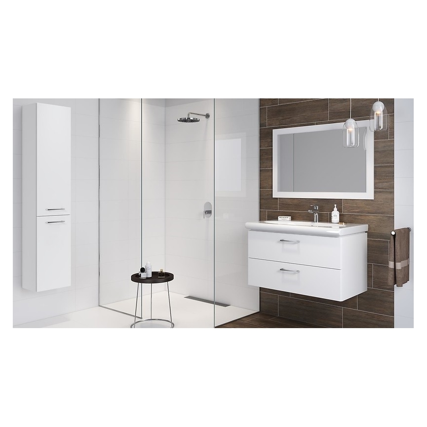 Cersanit S801-338-DSM - Dulap suspendat pentru baie cu lavoar LARA 80x46x45 cm alb