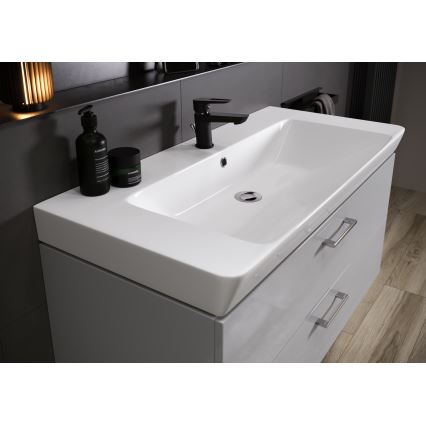 Cersanit S801-338-DSM - Dulap suspendat pentru baie cu lavoar LARA 80x46x45 cm alb