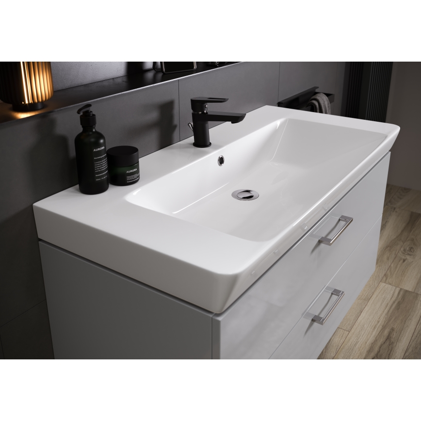 Cersanit S801-338-DSM - Dulap suspendat pentru baie cu lavoar LARA 80x46x45 cm alb