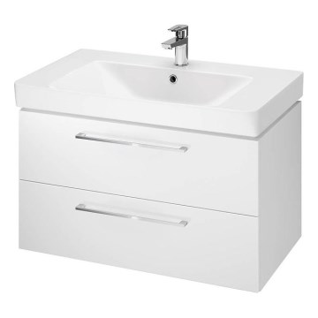Cersanit S801-338-DSM - Dulap suspendat pentru baie cu lavoar LARA 80x46x45 cm alb