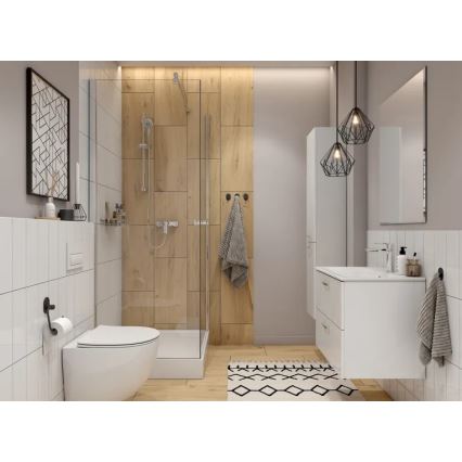 Cersanit S801-538 - Dulap suspendat pentru baie cu lavoar NIKO 80x50x45 cm alb
