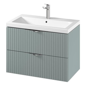 Cersanit S801-540 - Dulap suspendat pentru baie cu lavoar TIRSO, 80x60x45 cm, verde mentă