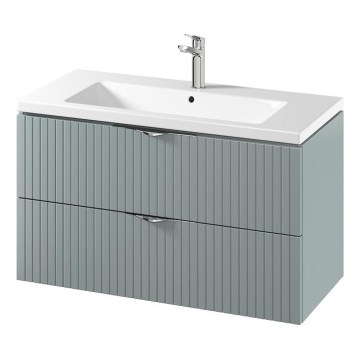 Cersanit S801-546 - Corp suspendat pentru baie cu lavoar TIRSO 100 x 45 cm, verde mentă