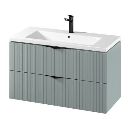 Cersanit S801-546 - Dulap de baie suspendat cu lavoar TIRSO 100x60x45 cm mentă