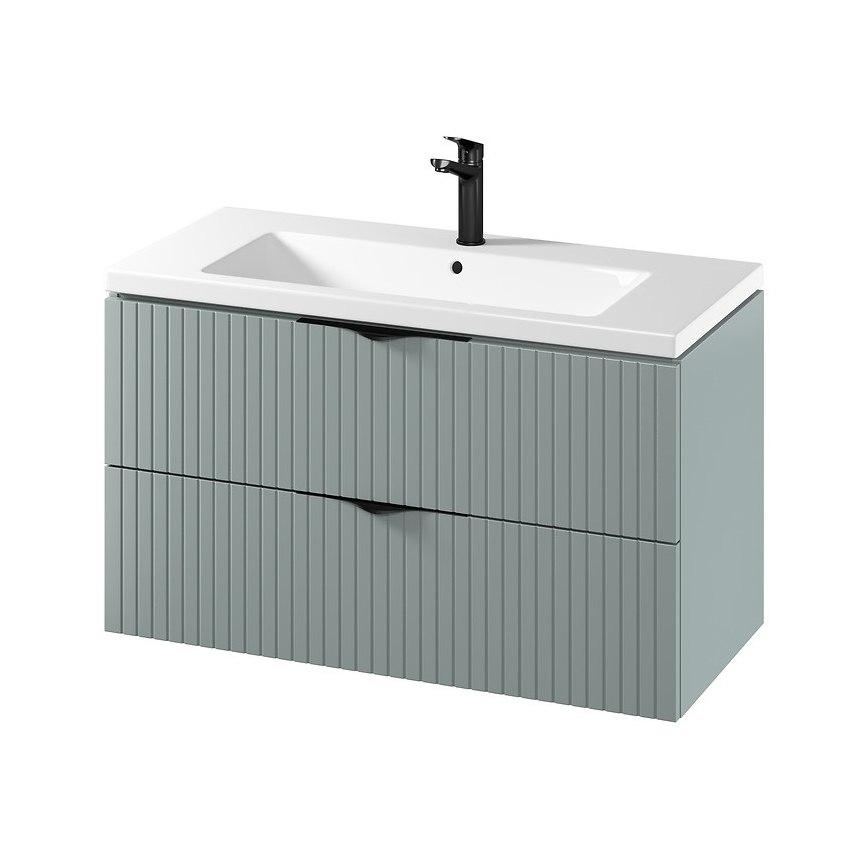 Cersanit S801-546 - Dulap de baie suspendat cu lavoar TIRSO 100x60x45 cm mentă