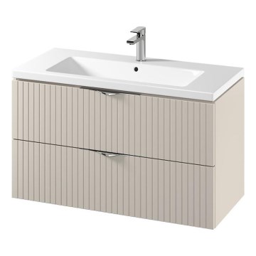Cersanit S801-548 - Dulap suspendat pentru baie TIRSO cu lavoar, 100x60x45 cm, bej