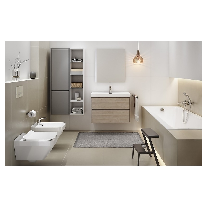 Cersanit S924-008 - Dulap suspendat sub lavoar CREA 60x54x45 cm, stejar