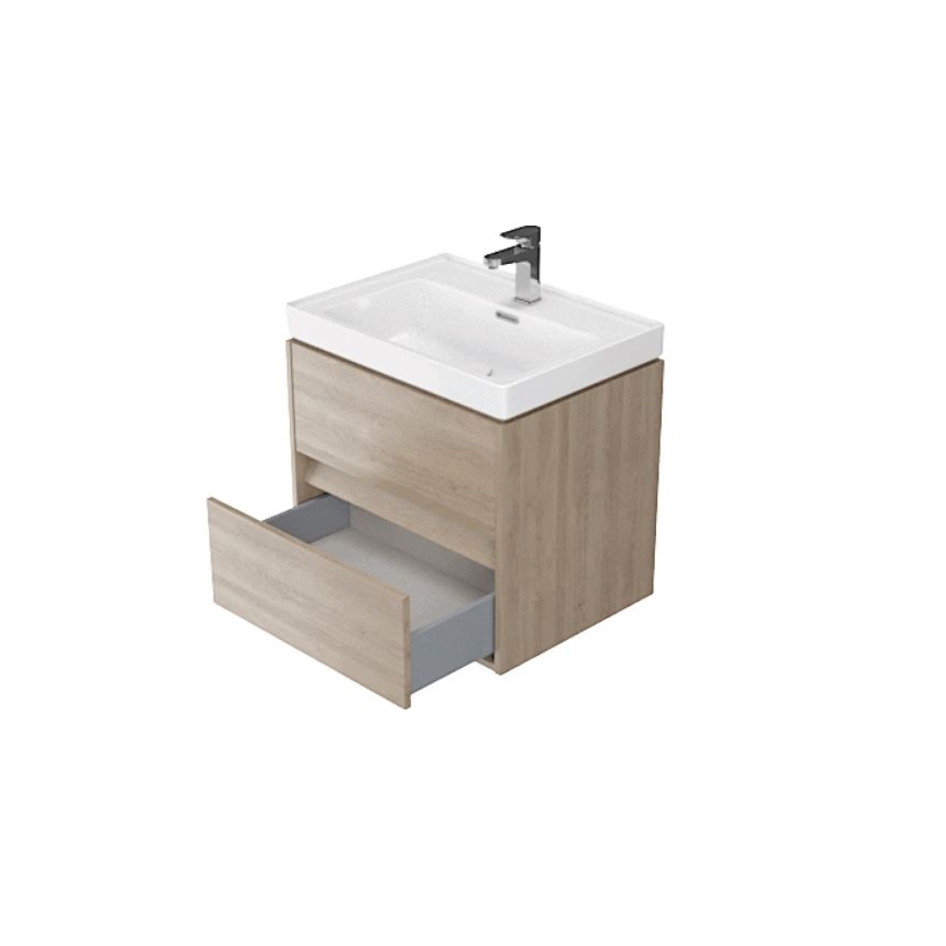 Cersanit S924-008 - Dulap suspendat sub lavoar CREA 60x54x45 cm, stejar