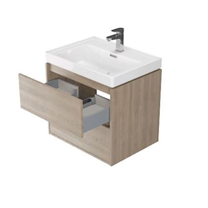 Cersanit S924-008 - Dulap suspendat sub lavoar CREA 60x54x45 cm, stejar