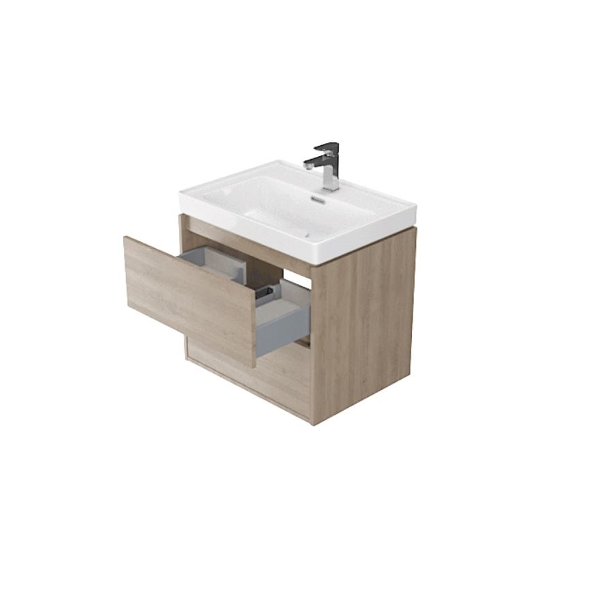 Cersanit S924-008 - Dulap suspendat sub lavoar CREA 60x54x45 cm, stejar