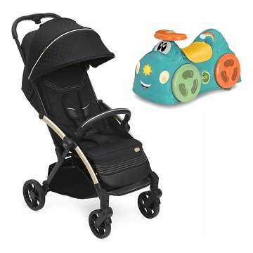 Chicco - Cărucior sport GOODY XPLUS Black Re_Lux Eco+ + trotineta ALL AROUND