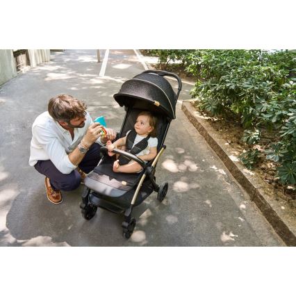 Chicco - Cărucior sport GOODY XPLUS Black Re_Lux Eco+ + trotineta ALL AROUND