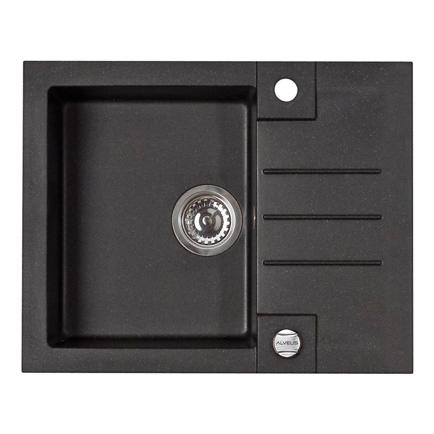Chiuvetă de bucătărie ALVEUS 1090951 ROCK 59,5x47,5 cm negru