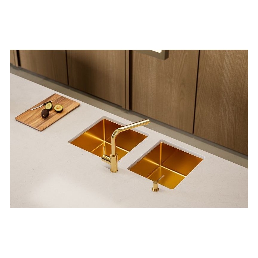 Chiuvetă de bucătărie ALVEUS 1103381 QUADRIX 45x45 cm bronz