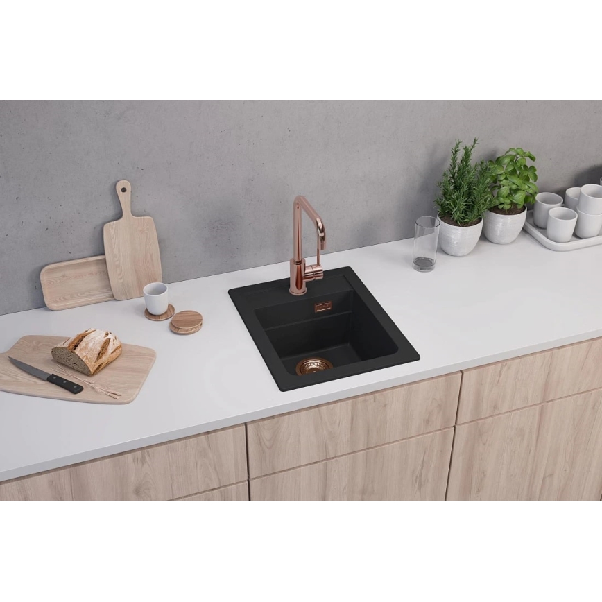 Chiuvetă de bucătărie ALVEUS 1139771 ATROX 50x40 cm negru