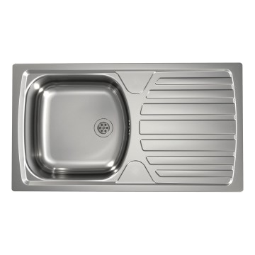 Chiuvetă de bucătărie ALVEUS BASIC 1136534, 78x43,5 cm, inox/satinat, cu scurgere mică