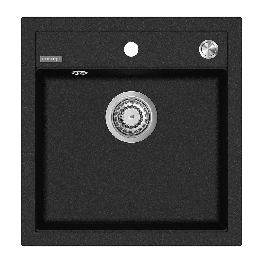 Chiuvetă de bucătărie CUBIS 49x51 cm granit/negru - Concept DG00C50BC