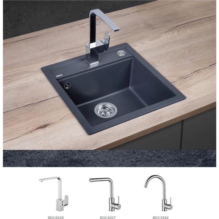 Chiuvetă de bucătărie CUBIS Concept DG00C50DG - 49x51 cm granit/ gri închis