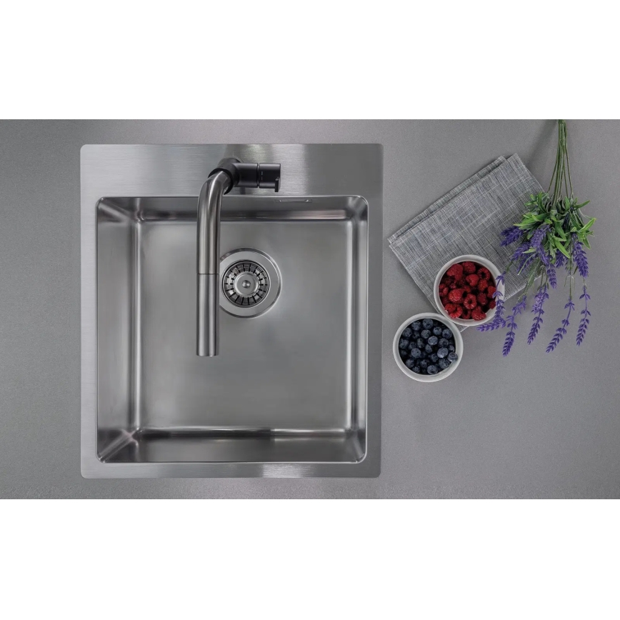 Chiuvetă de bucătărie Deante ZPO_010A OLFATO 50,5x45 cm oțel periat