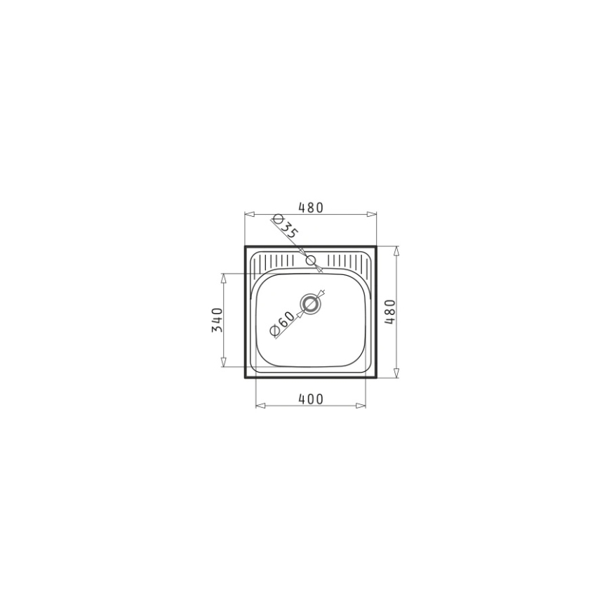 Chiuvetă de bucătărie Pyramis 105061001 ET34 48x48 cm satin