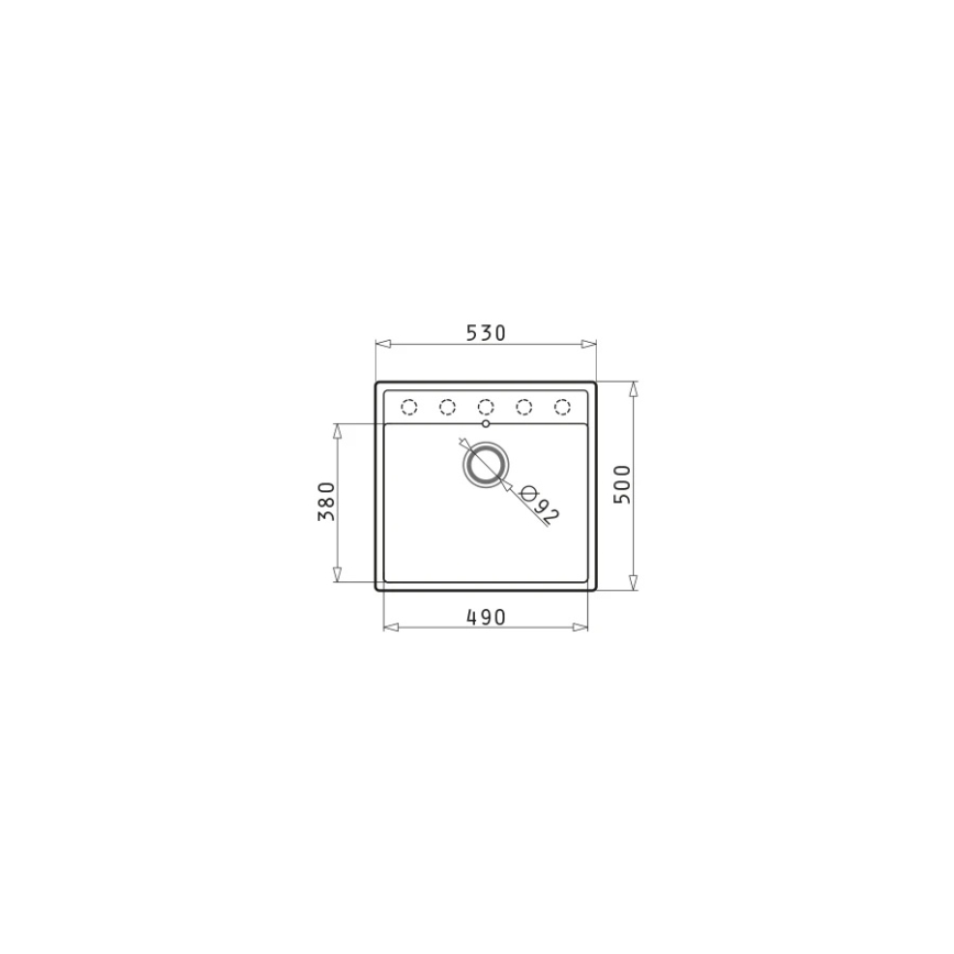 Chiuvetă de bucătărie Pyramis 70058401CAMEA 50x53 cm granit/gri