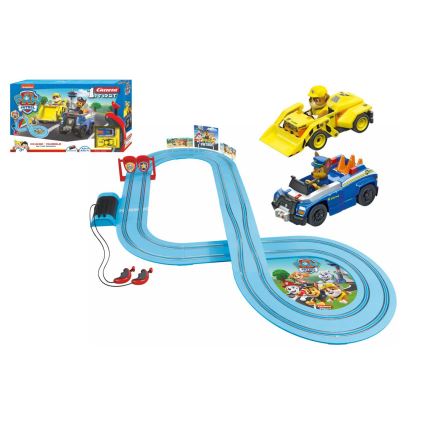 Circuit electric CARRERA FIRST Paw Patrol, alimentare 2x LR14, lungime 2,9 m