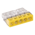 Clemă de legătură în doză COMPACT 5x2,5 450V galbenă WAGO 2273-205