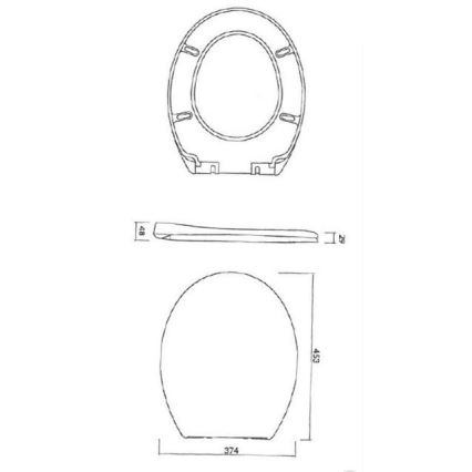 Colac de toaletă Cersanit K98-0074 PRESIDENT SoftClose alb