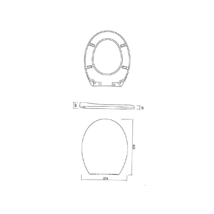 Colac de toaletă Cersanit K98-0074 PRESIDENT SoftClose alb