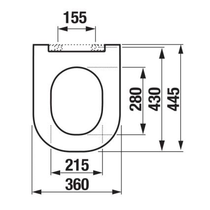 Colac de toaletă JIKA H8917150000631 MIO duroplast/alb