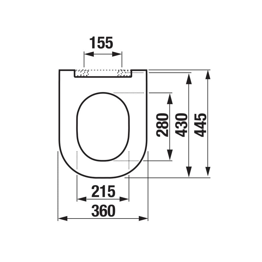 Colac de toaletă JIKA H8917150000631 MIO duroplast/alb