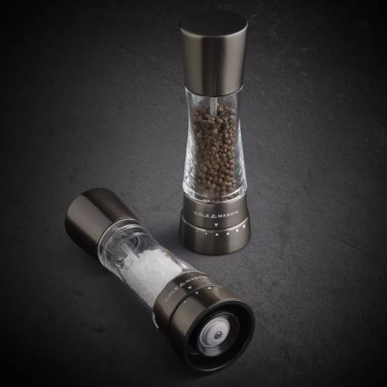 Cole&Mason - Set de râșnițe pentru sare și piper DERWENT, 2 bucăți, 19 cm, antracit