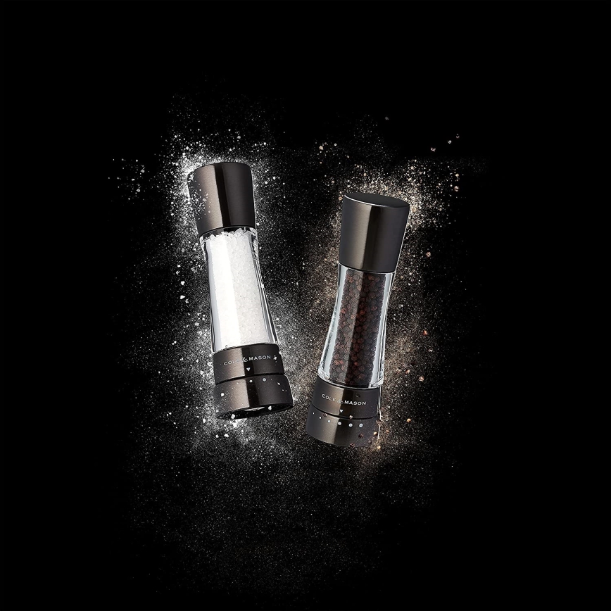 Cole&Mason - Set de râșnițe pentru sare și piper DERWENT, 2 bucăți, 19 cm, antracit