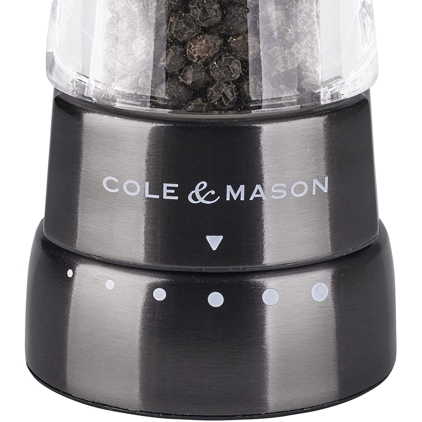 Cole&Mason - Set de râșnițe pentru sare și piper DERWENT, 2 bucăți, 19 cm, antracit