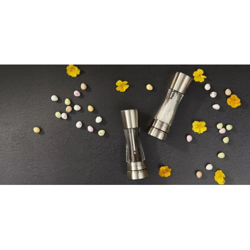 Cole&Mason - Set de râșnițe pentru sare și piper DERWENT, 2 bucăți, 19 cm, crom lucios
