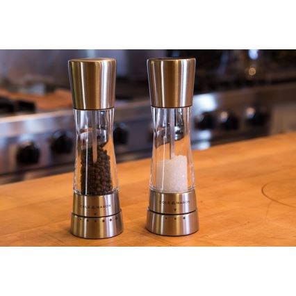 Cole&Mason - Set de râșnițe pentru sare și piper DERWENT, 2 bucăți, 19 cm, crom lucios