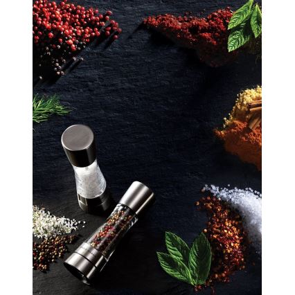 Cole&Mason - Set de râșnițe pentru sare și piper DERWENT, 2 bucăți, 19 cm, crom lucios