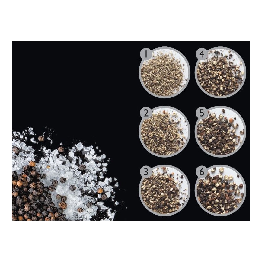 Cole&Mason - Set de râșnițe pentru sare și piper DERWENT, 2 bucăți, 19 cm, crom lucios