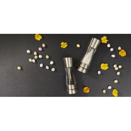 Cole&Mason - Set de râșnițe pentru sare și piper DERWENT, 2 bucăți, 19 cm, crom mat