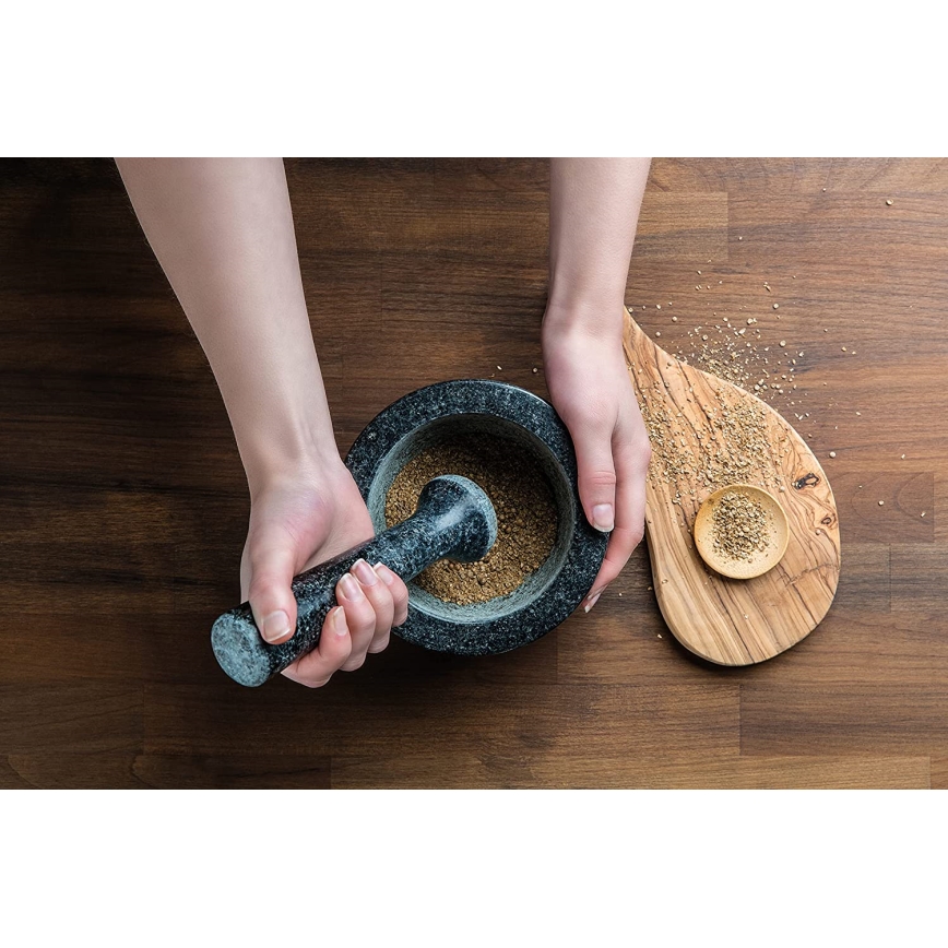 Cole&Mason - Pistil și mojar din granit GRANITE pr. 18 cm granit/negru