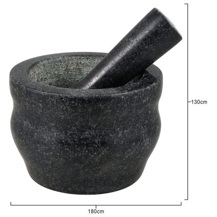 Cole&Mason - Pistil și mojar din granit GRANITE pr. 18 cm granit/negru