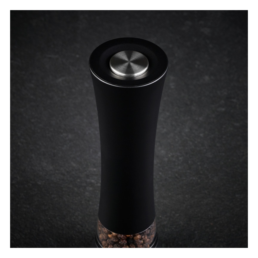 Cole&Mason - Râșniță electrică pentru sare sau piper BURFORD, 18 cm, negru, 4xAAA