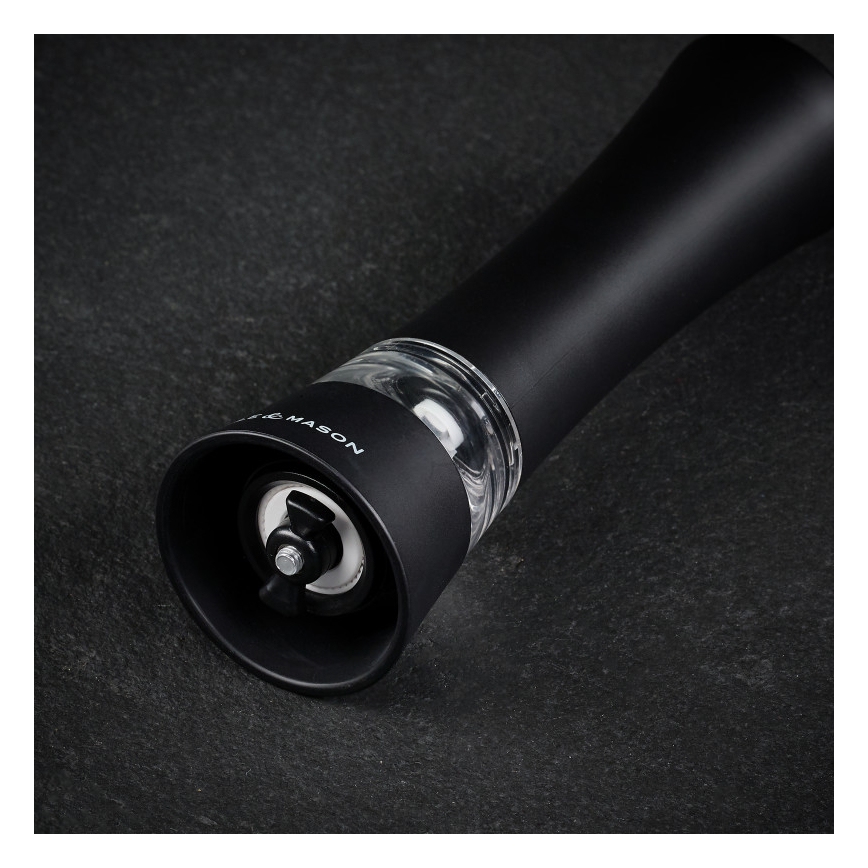 Cole&Mason - Râșniță electrică pentru sare sau piper BURFORD, 18 cm, negru, 4xAAA