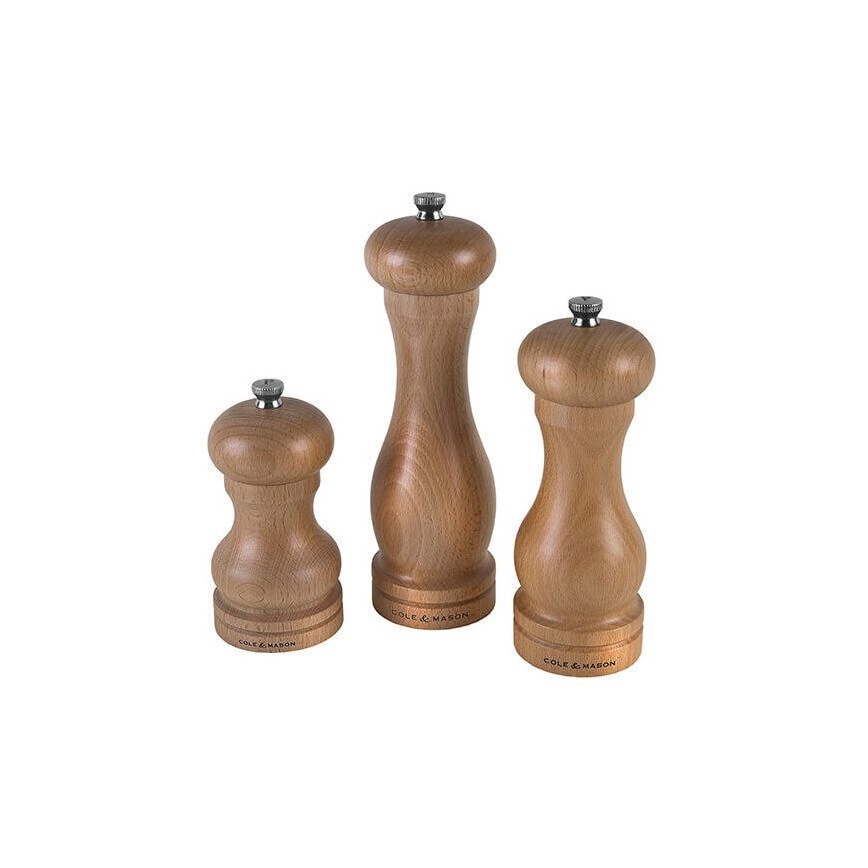 Cole&Mason - Râșniță de piper CAPSTAN BEECH din lemn de fag, 16,5 cm