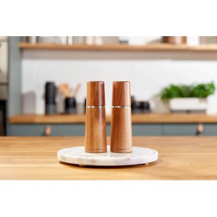 Cole&Mason - Set de râșnițe pentru sare și piper MARLOW din lemn de acacia, 2 bucăți, 18,5 cm